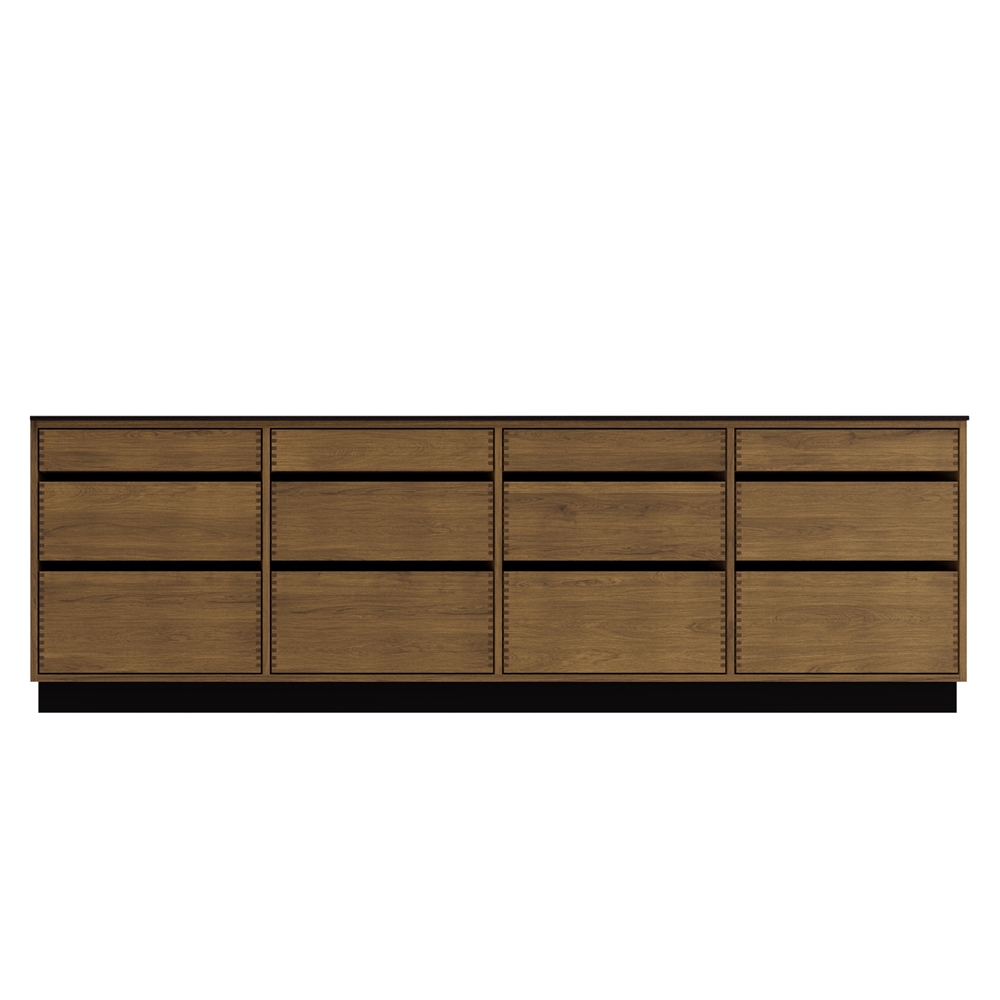 Just Wood Original Mörkoljerad Køkkenø - 249,5 cm bred - 100 cm dyb