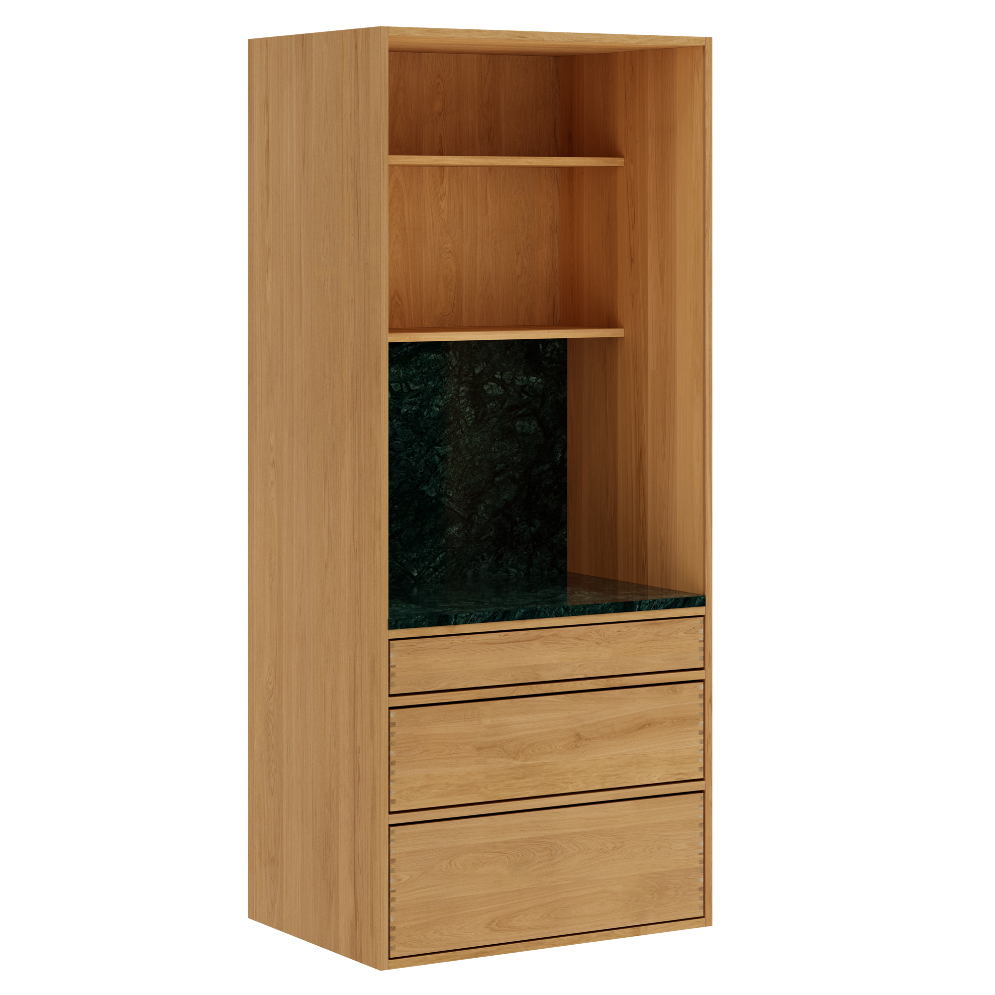 80 cm Ljusoljad Just Wood Push baristaskåp