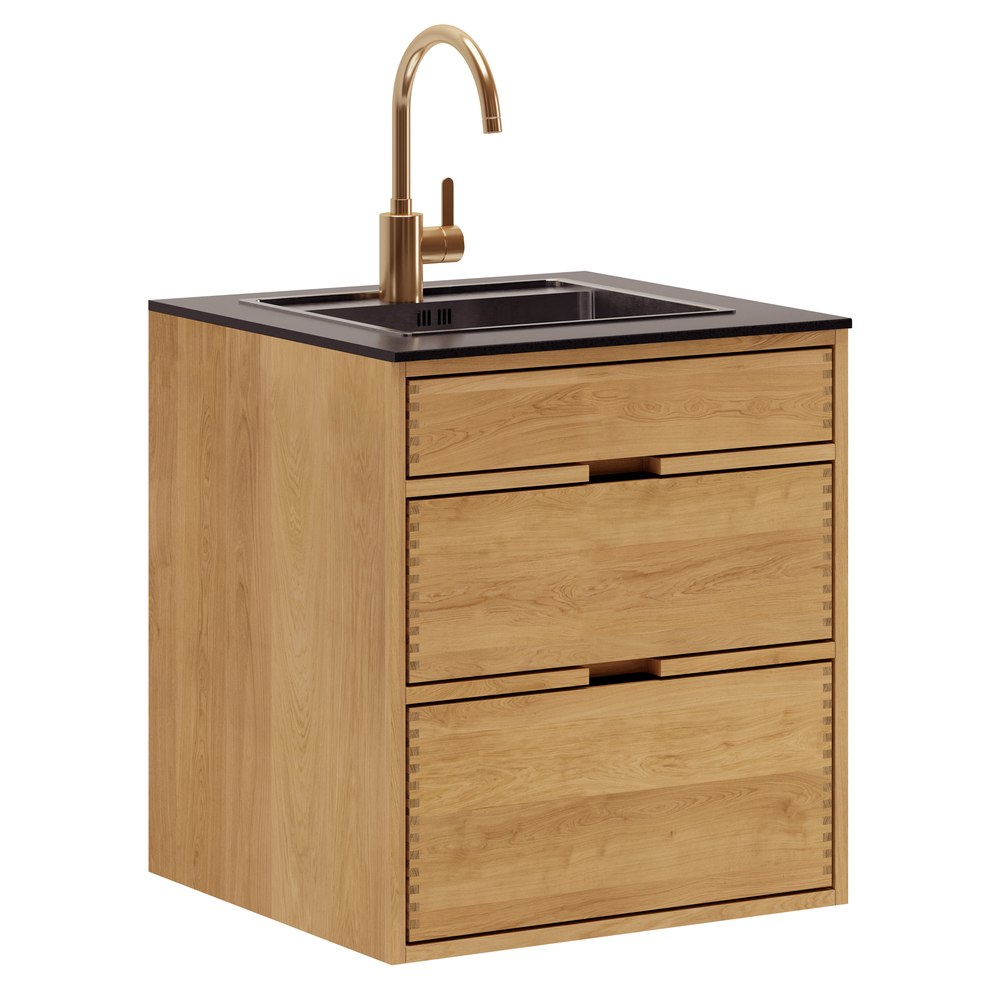 60 cm Ljusoljad Just Wood Vaskskåp för diskho 60 cm djup