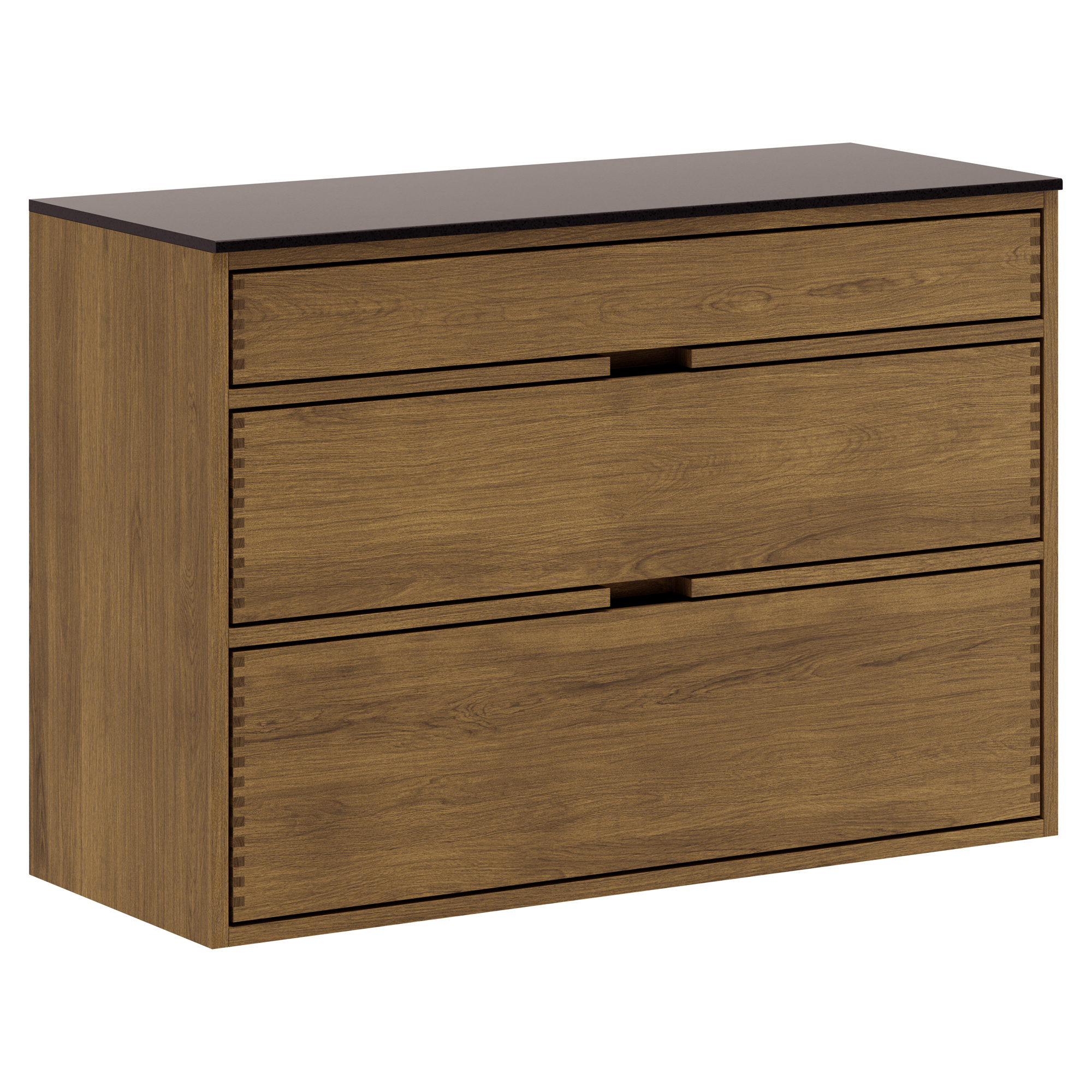 100 cm Mörkoljad Just Wood Underskåp 40 cm djup